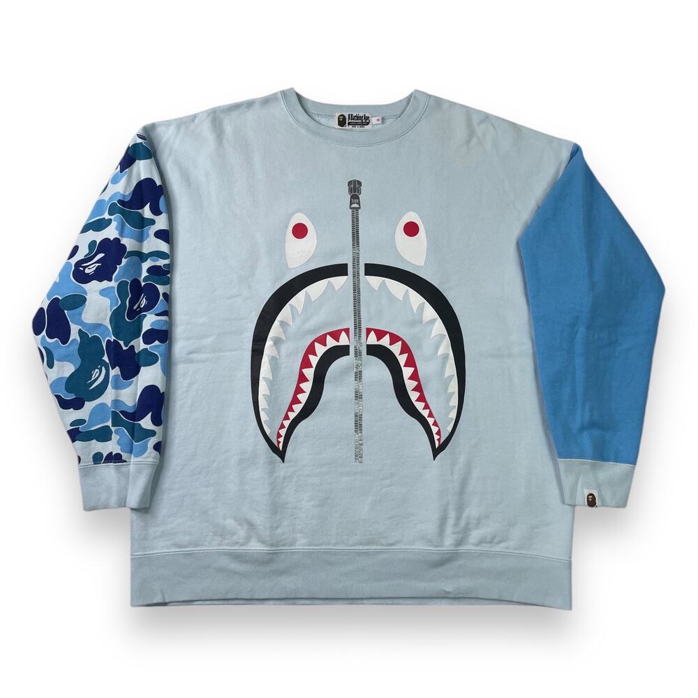 BAPE ABC Camo Shark Oversized Crewneck Women's Size M+
